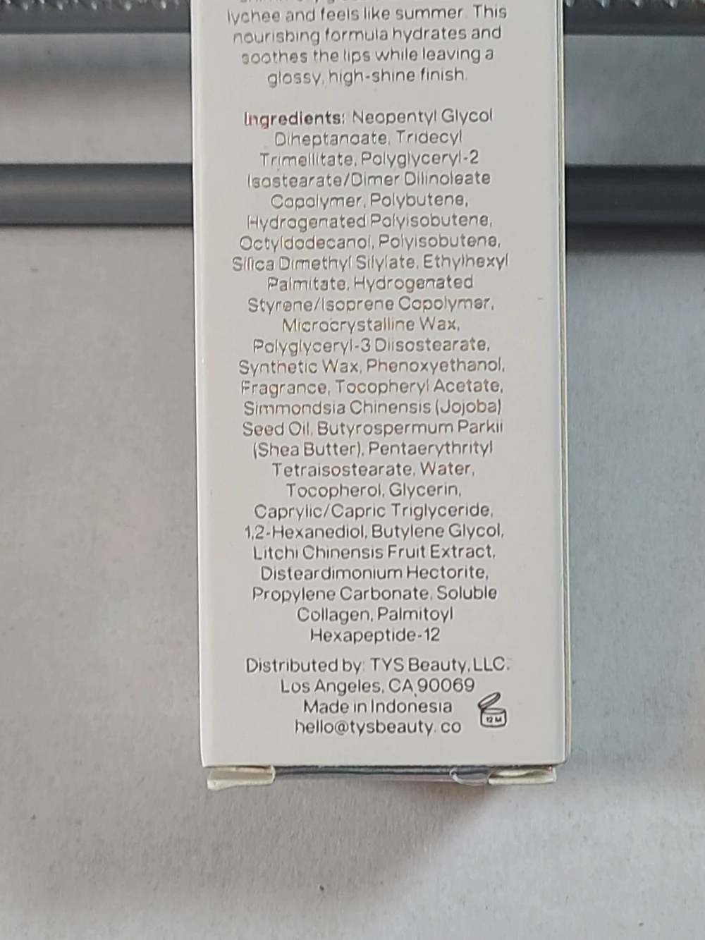 TYS Beauty Lip Butter - Butter Lychee Shea Butter Lip Gloss .21 Oz/6.5 Ml